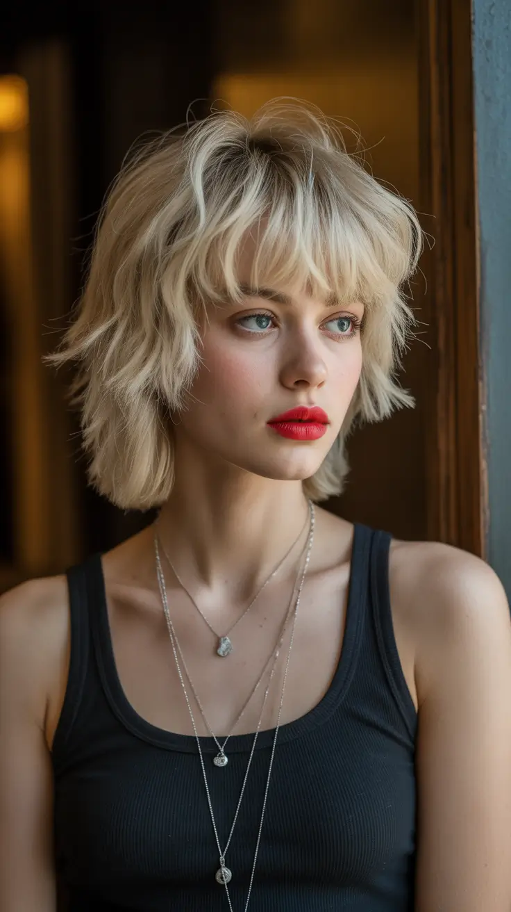 hair color light skin 2026 Soft Blonde Shag Revival