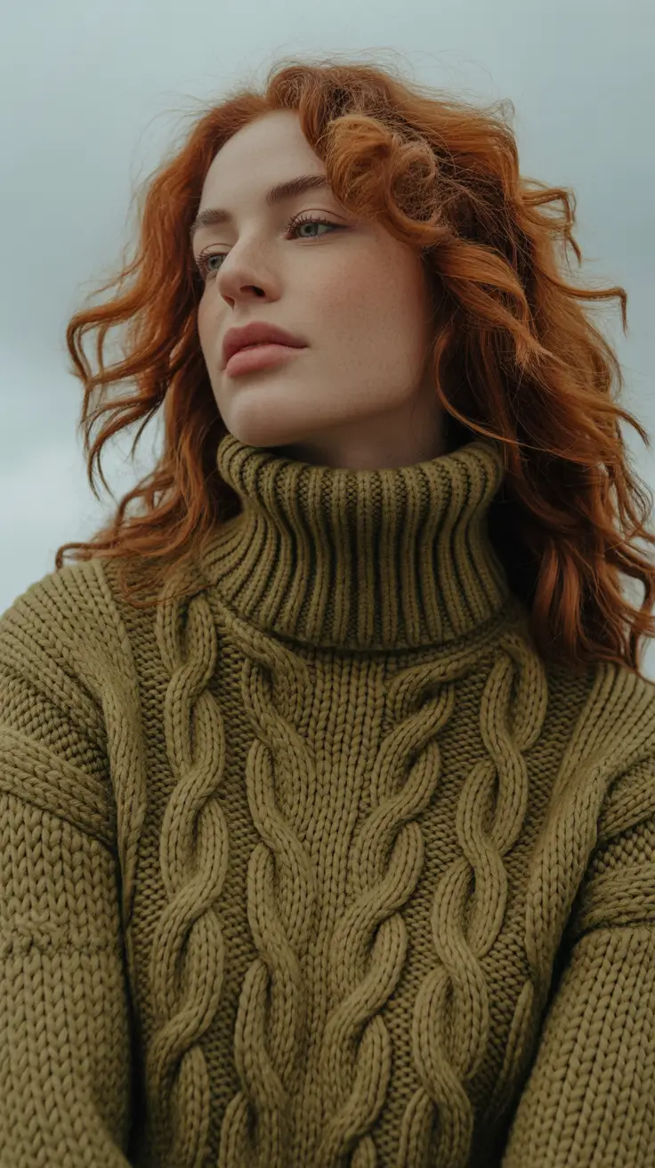 hair color for tan skin 2026 Classic Auburn Curls with Outdoor Warmth