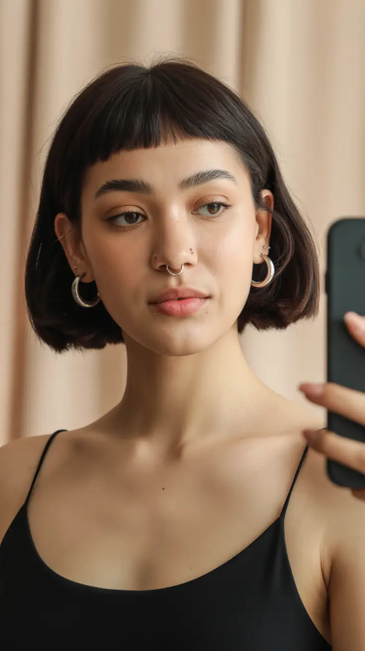 bob haircut 2026 Micro Bangs Retro Bob