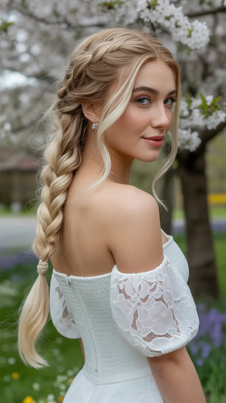 quick hairstyles 2026 Romantic Side Braid Flow