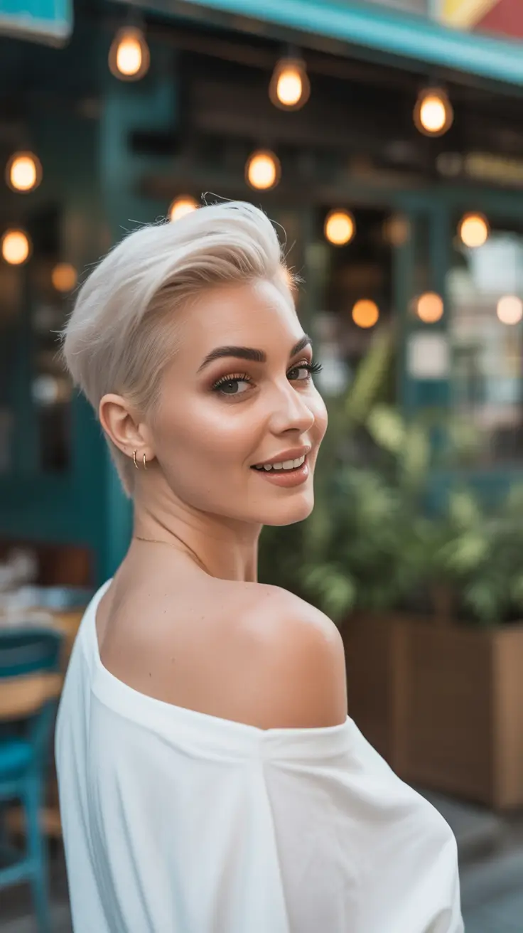 pixie haircut 2026 Frosted Confidence Glow