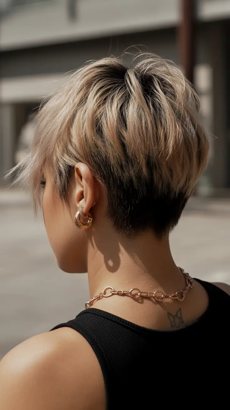 pixie haircut 2026 Two-Tone Undercut Pixie