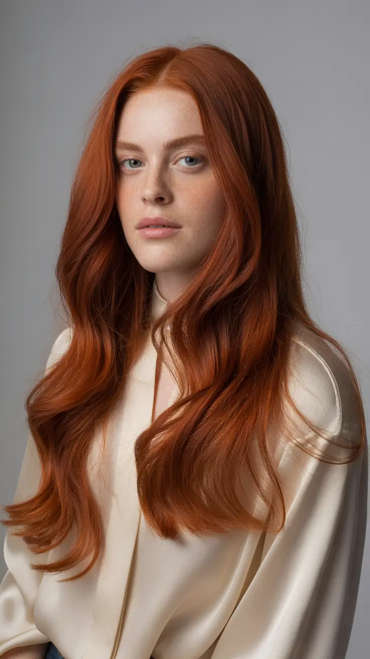 Haircut Ideas 2026 Soft Ginger Waves With Natural Length