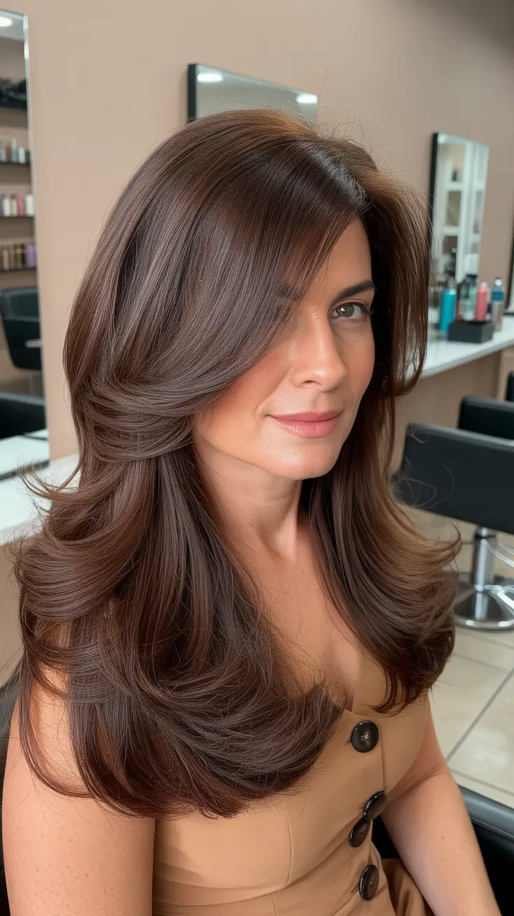 Haircut Ideas 2026 Voluminous Long Layers With Side Sweep