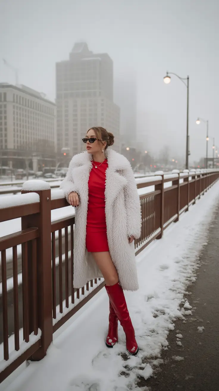 outfits ideas 2026 Red Winter Outfit