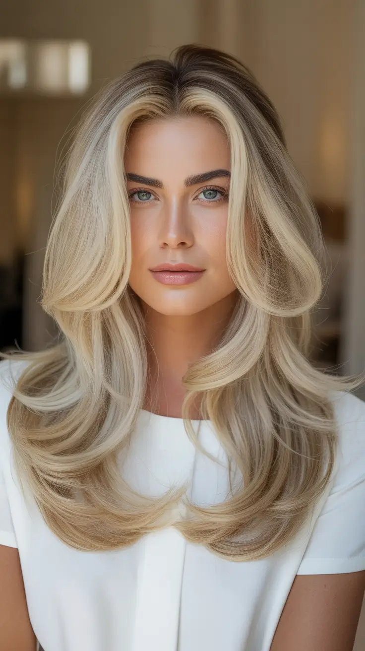 Butterfly Haircut 2026 Soft Blonde Volume