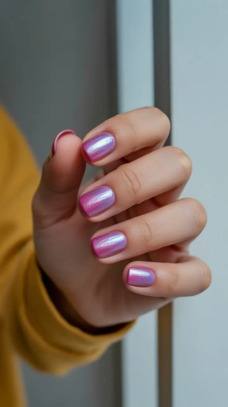 Nail Colors Ideas for 2026 Lavender Chrome Nails