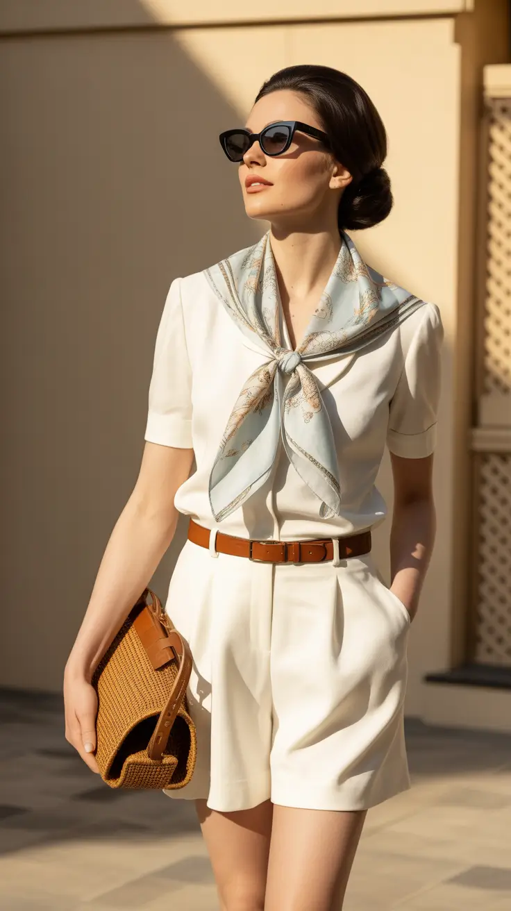 old money outfits 2026 Sunlit Grace: The Summer of Silk Scarves