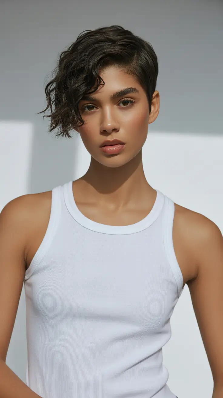 pixie hairstyles 2026 Side Swept Pixie With Natural Wave