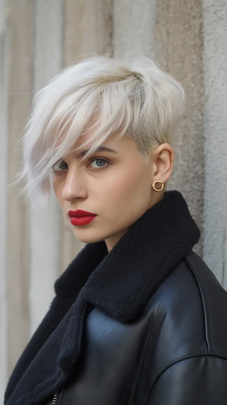 pixie-hairstyles-2026-Platinum-Pixie-With-Long-Side-Fringe