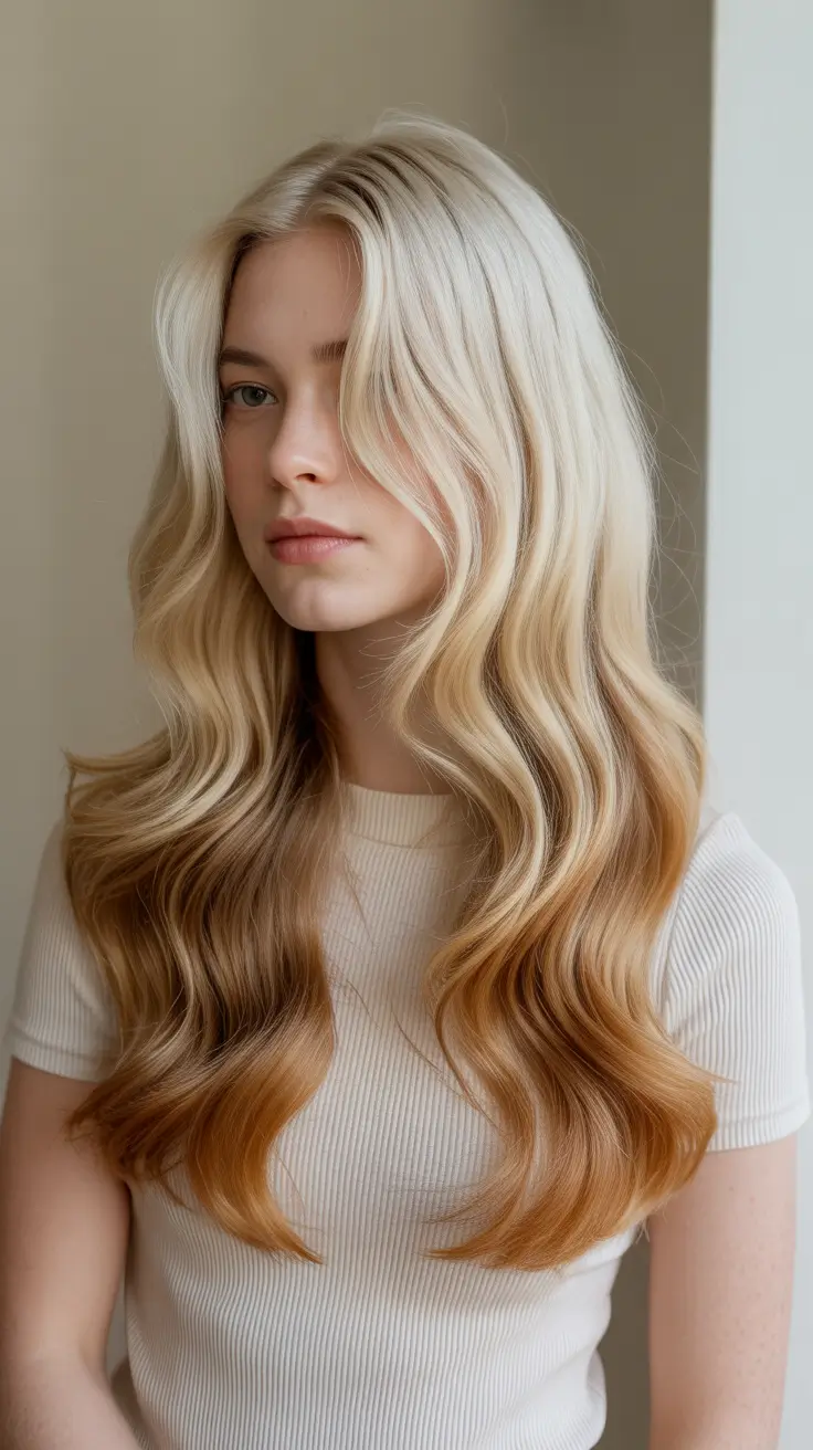 auburn hair color 2026 Light Auburn Blonde Balayage Flow