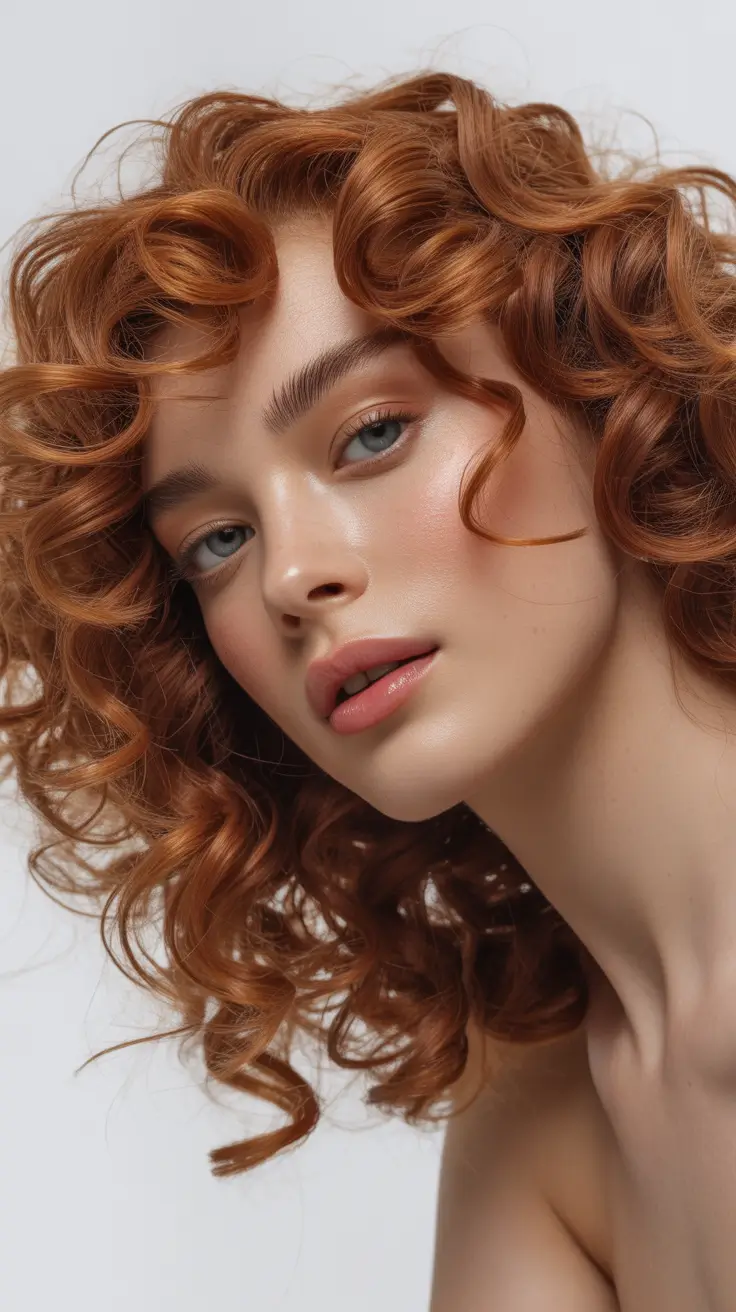 auburn hair color 2026 Playful Copper Curls