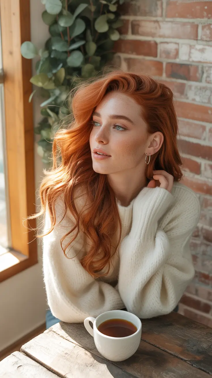 auburn hair color 2026 Cozy Cinnamon Auburn Glow