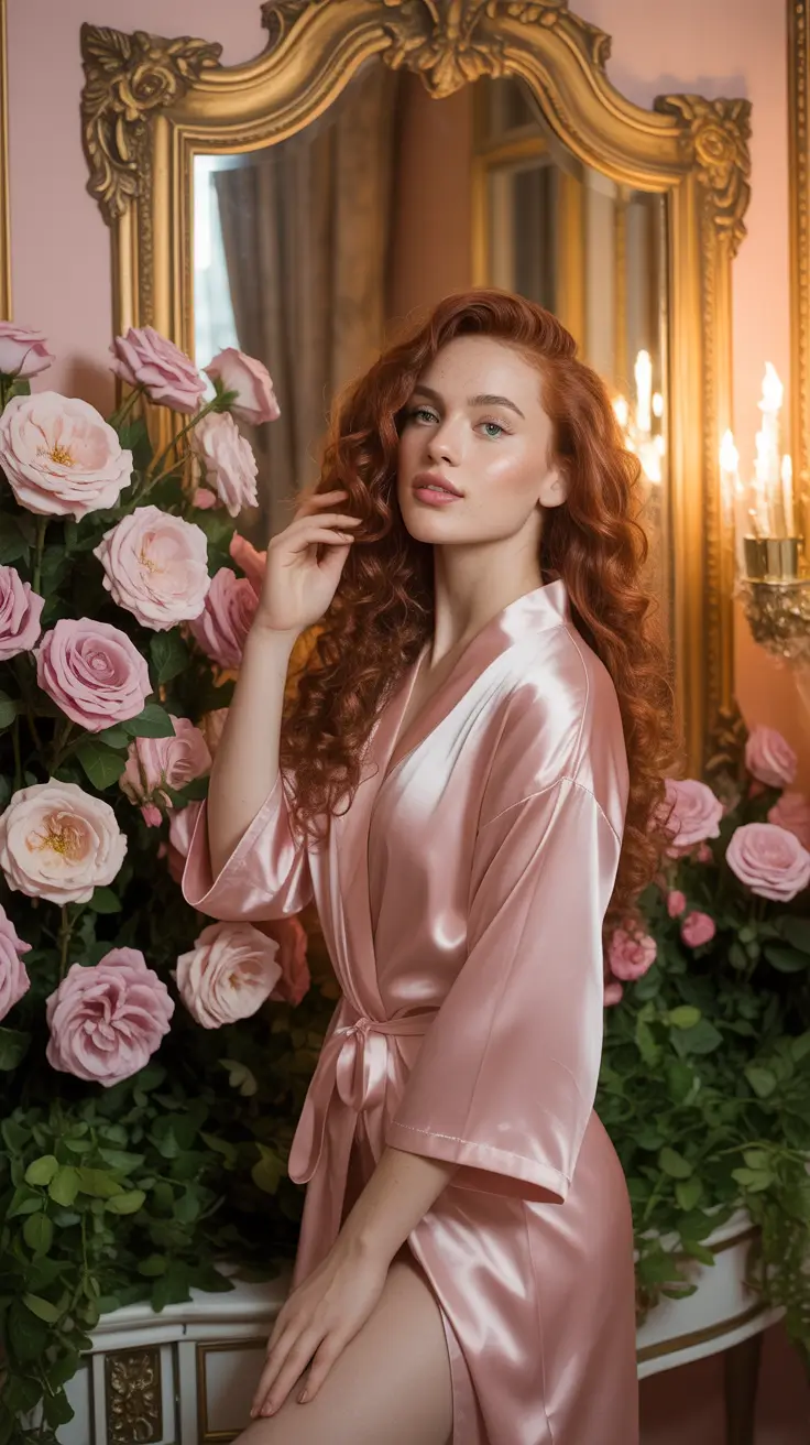 auburn hair color 2026 Romantic Auburn Curls