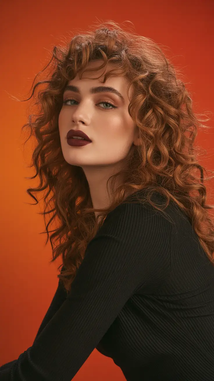 auburn hair color 2026 Copper Curl Energy