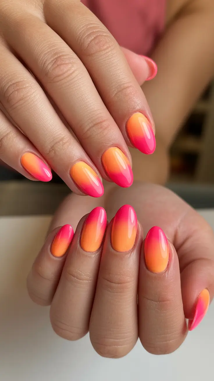Aura Nails 2026 Orange Pink