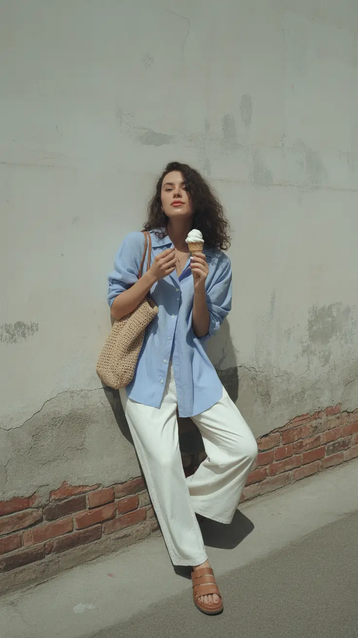 vacation outfits 2026 Soft Blue Streetday Breeze