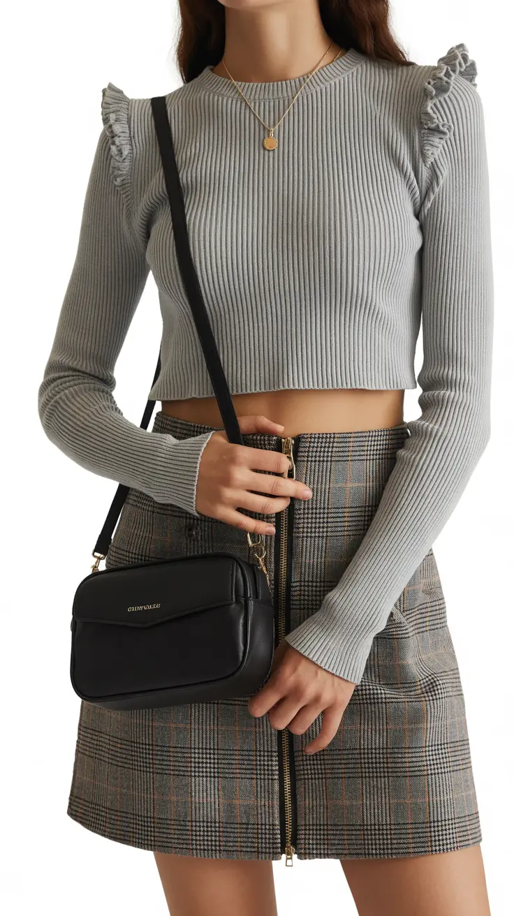 brunch outfits 2026 Cool Plaid Perfection