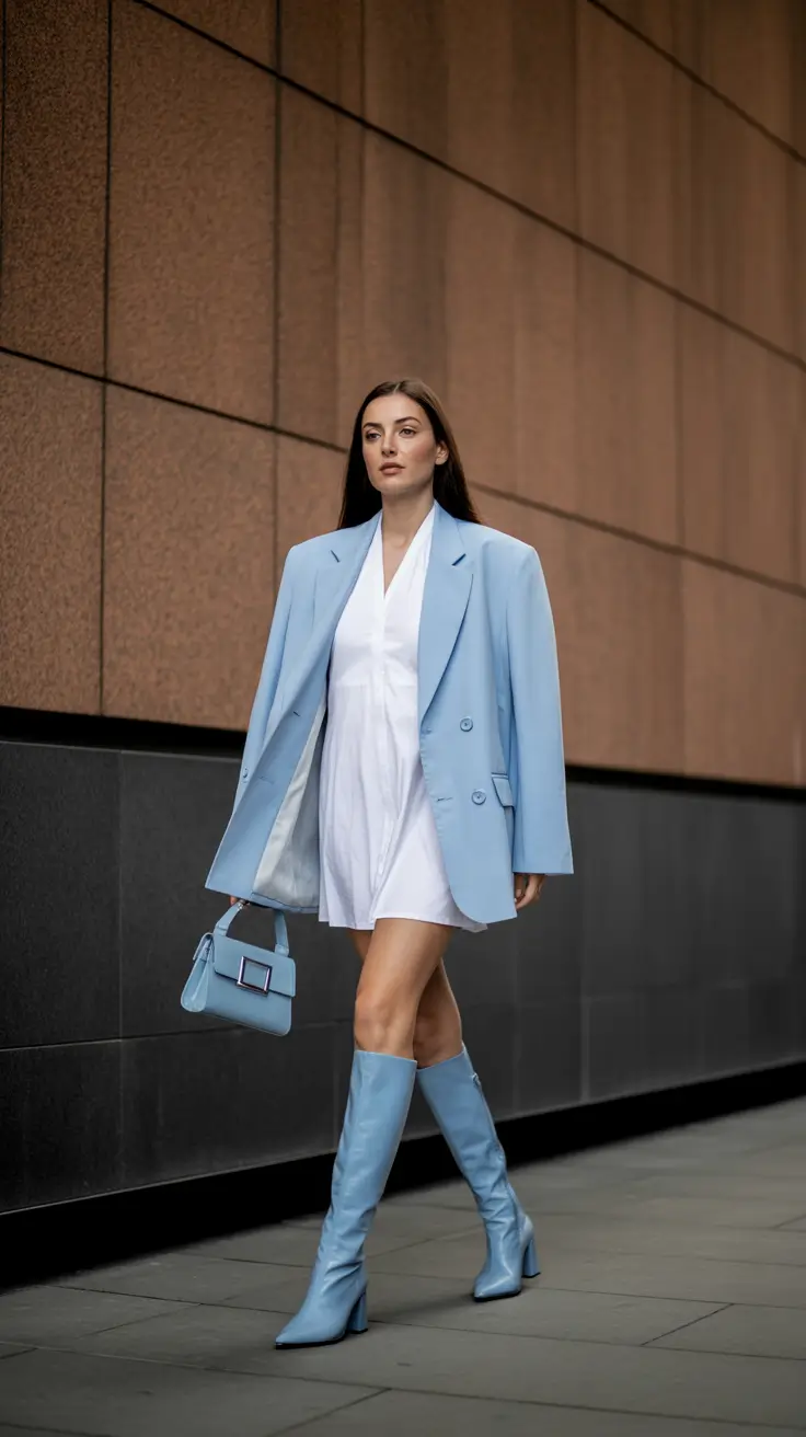 brunch outfits 2026 Powder Blue Refinement