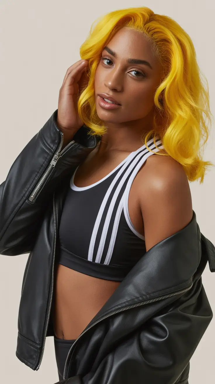 hair color for dark skin 2026 Neon Gold Boldness