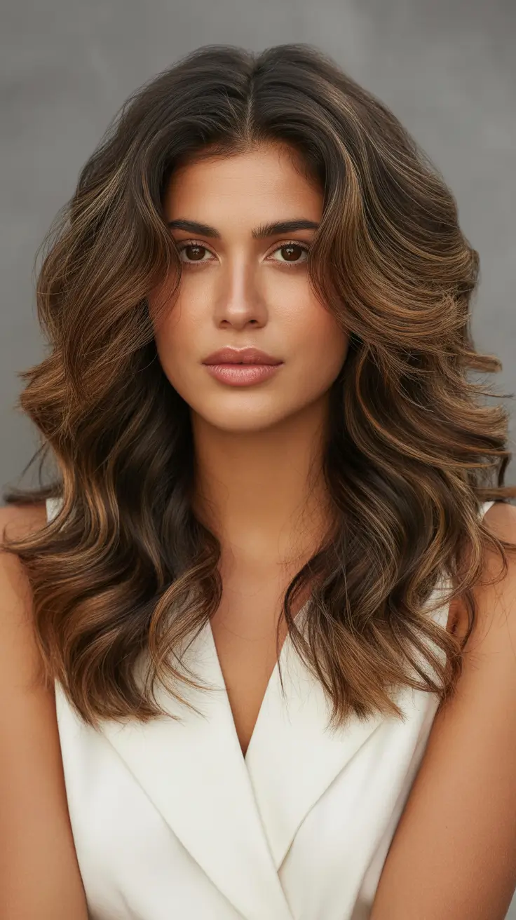 hair color for dark skin 2026 Soft Espresso Volume