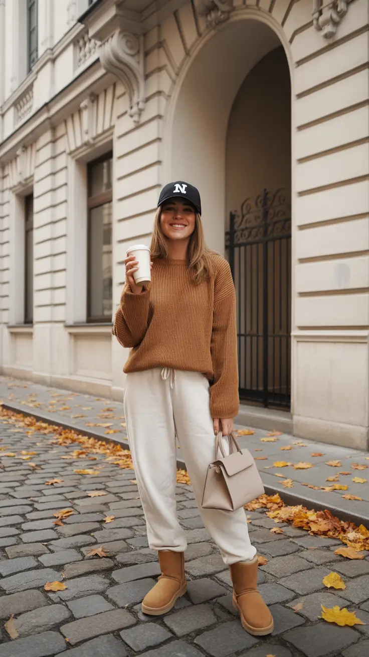 ugg outfits 2026 Weekend Latte Look: Effortless Neutrals in Motion