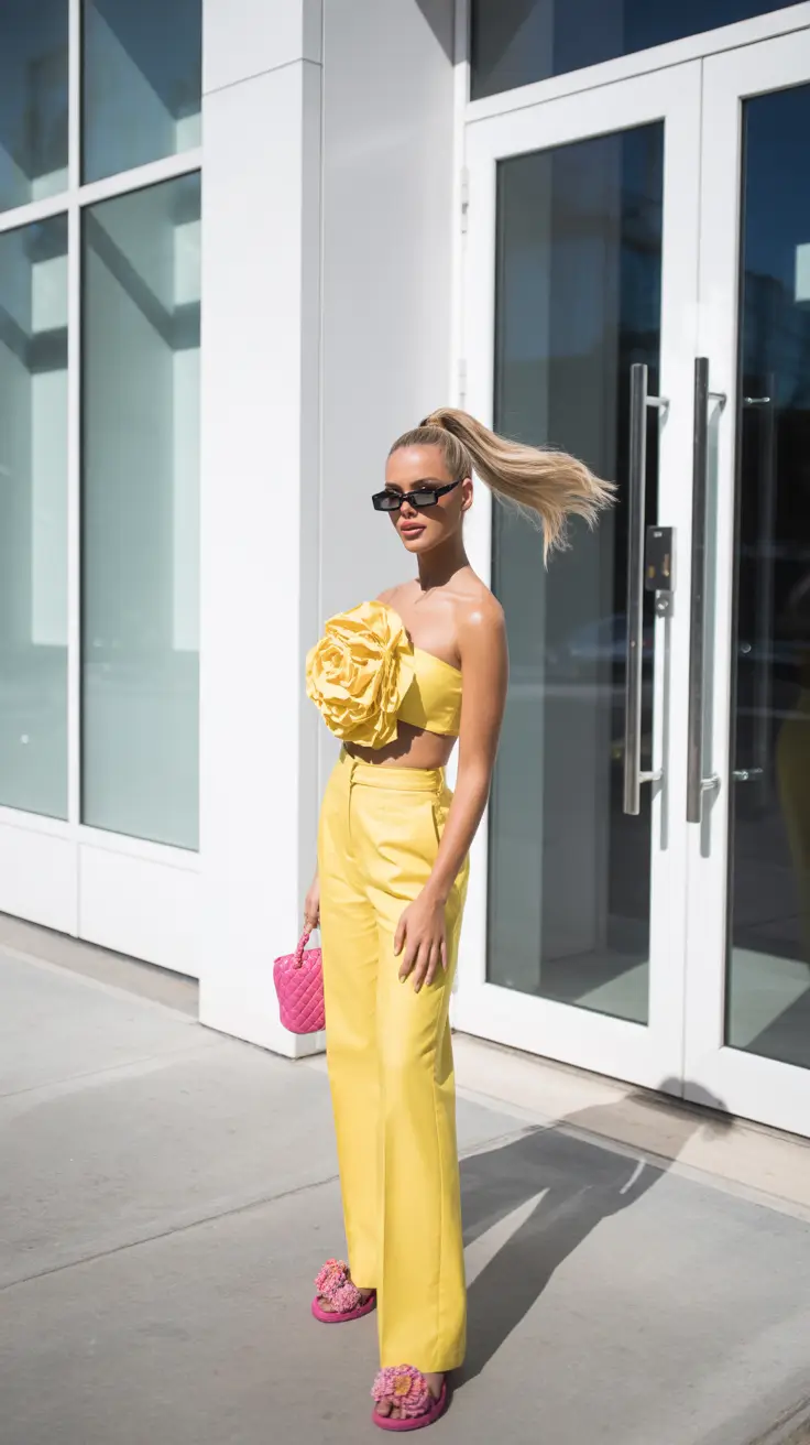 wedding guest outfits 2026 Yellow Rose Modernism