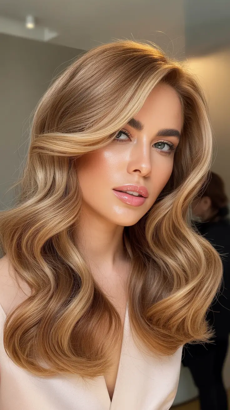 blonde hair color 2026 Honeyed Warm Glow
