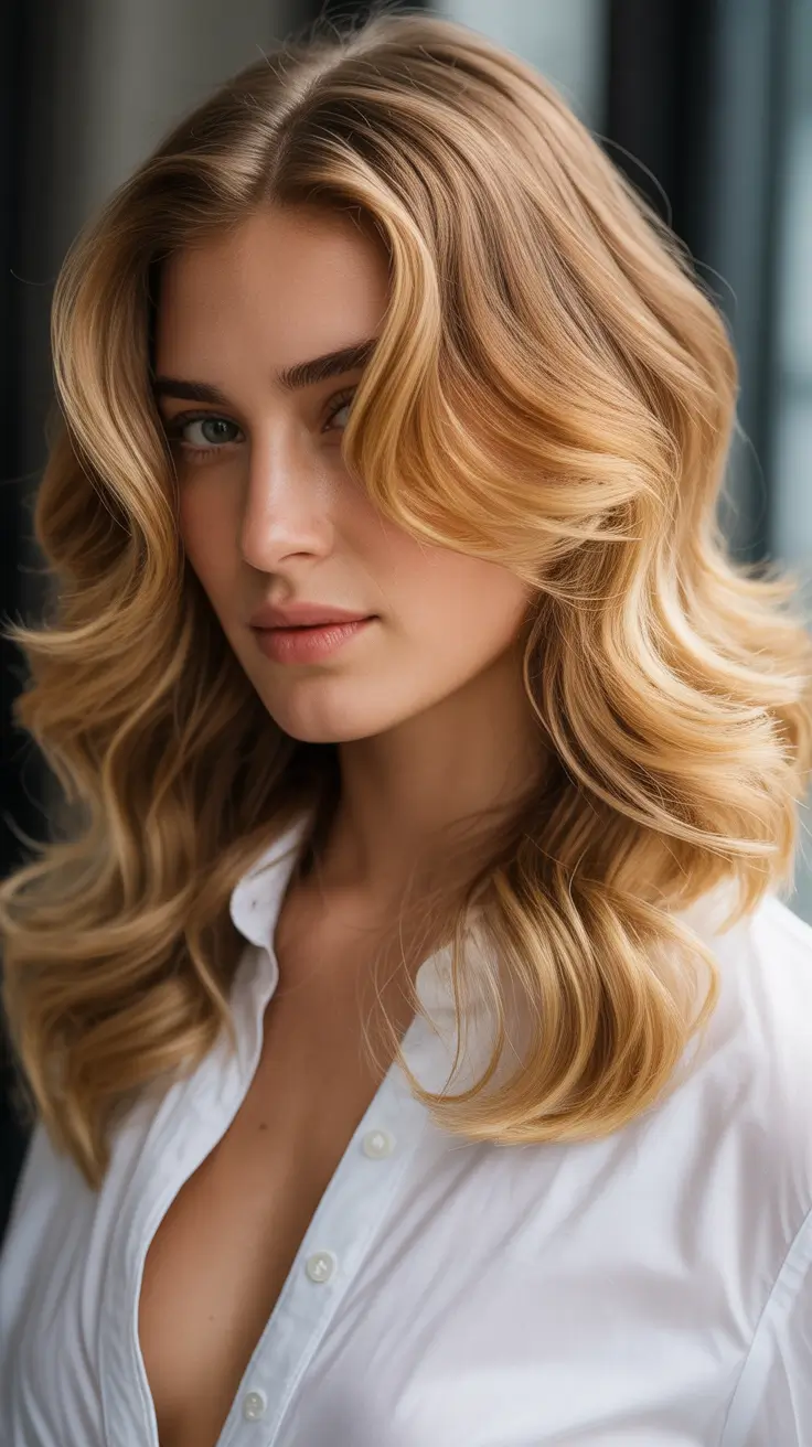 blonde hair color 2026 golden waves