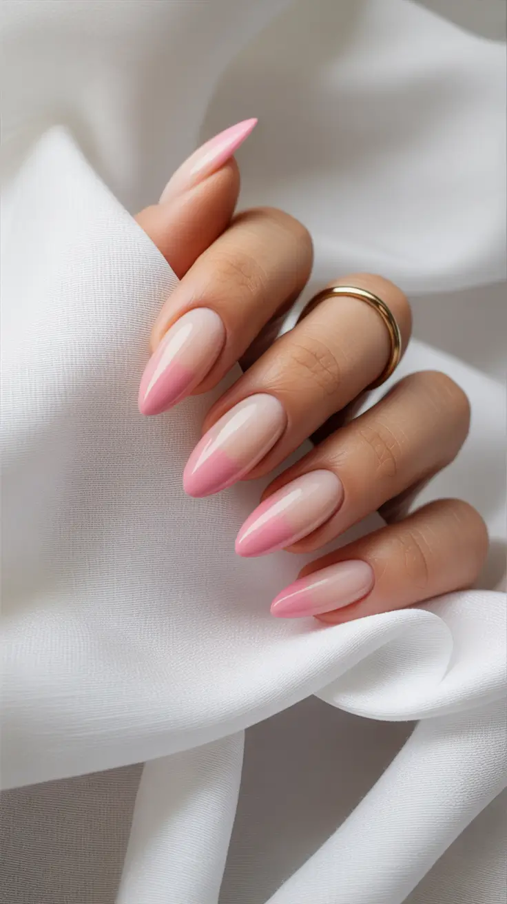 Bright Pink Nails 2026 Soft Pink Ombre Nails with a Clean Finish