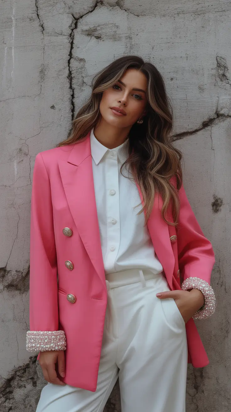 business casual outfits 2026 Bold in Pink: The Power of Playful Femininity