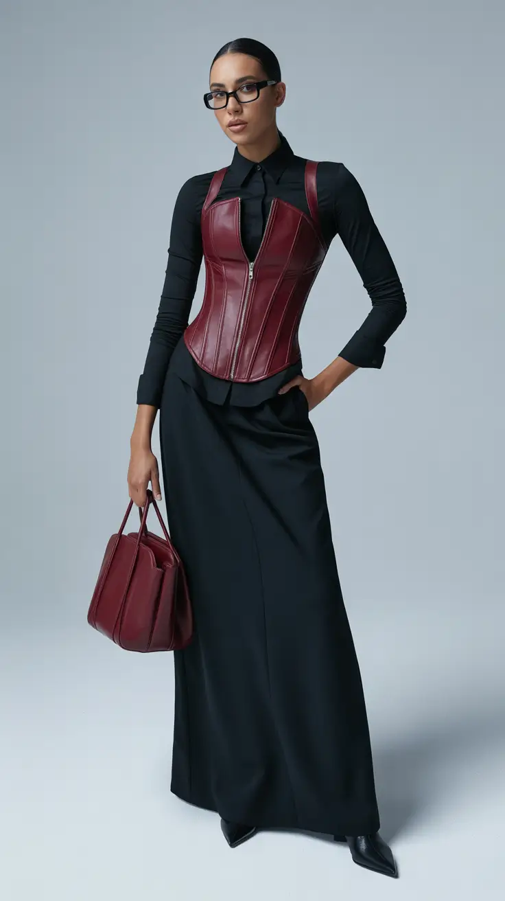 Capsule Wardrobe Outfits 2026 Modern Edge with a Corset Twist