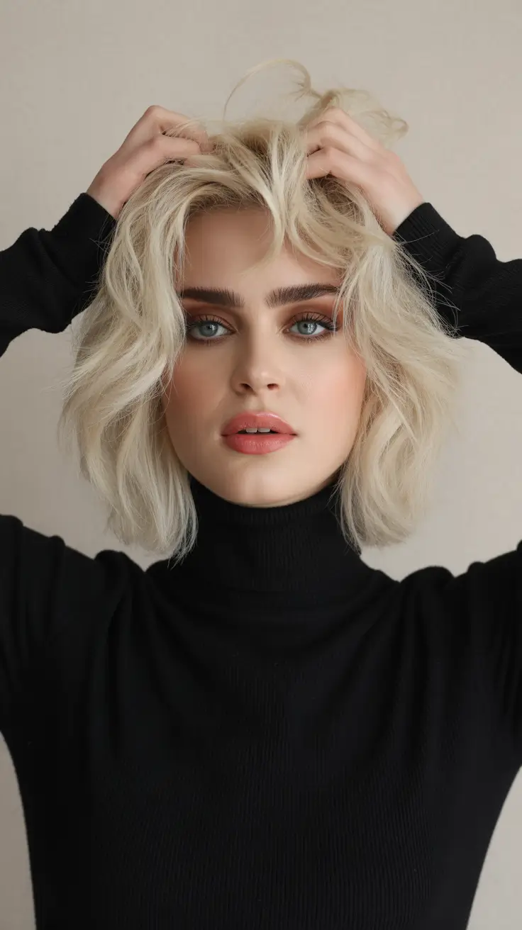 bob haircut 2026 Platinum Windswept Bob