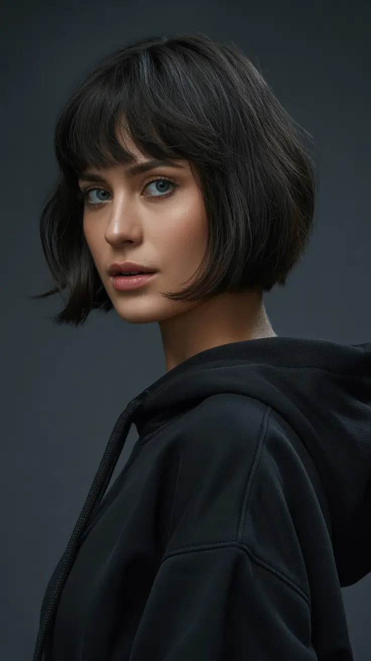 bob haircut 2026 Midnight Power Bob