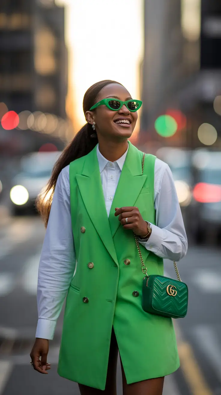 outfits for black women 2026 Green Power in Motion