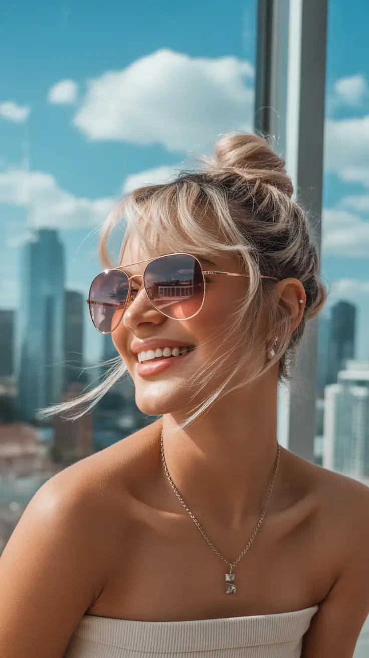 chic-short-hairstyles-for-women-2026-top-knot