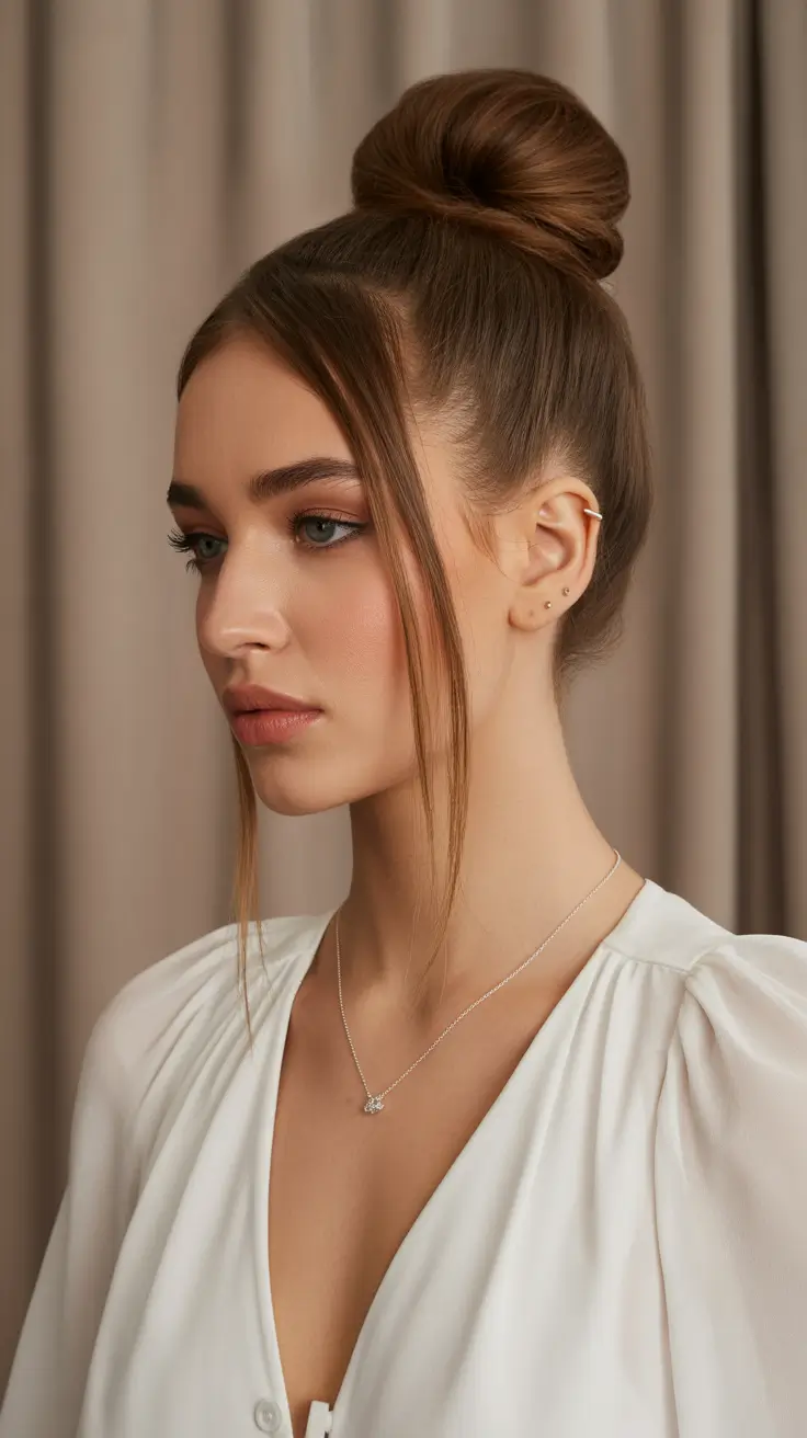 straight hairstyle 2026 High Bun