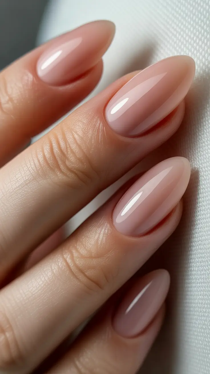 Classy nails aesthetic 2026 Clean Pink Almond Nails