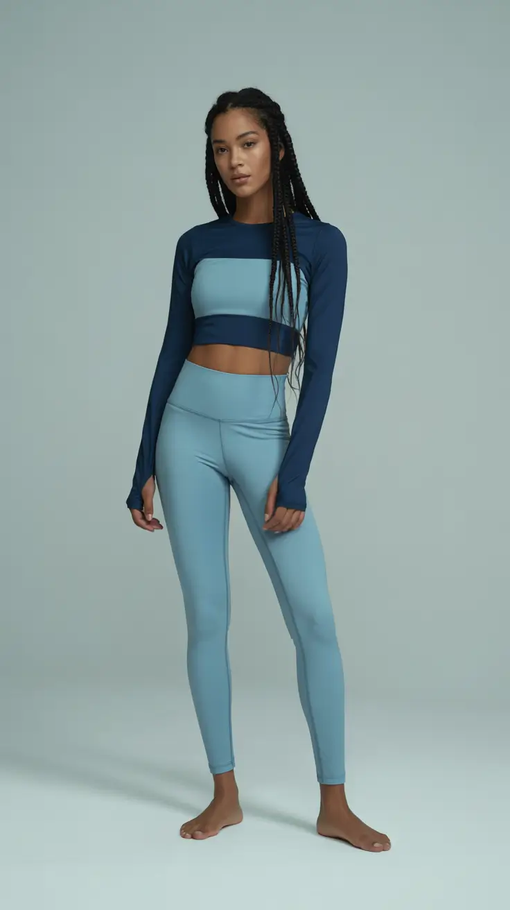 gym outfits 2026 Steel Blue Serenity