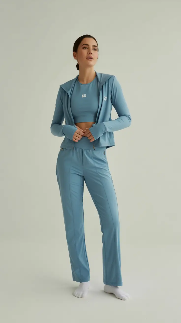 workout outfits 2026 Soft Sky Serenity