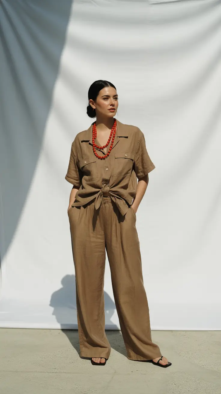 comfy outfits 2026 Earthy Linen Ease