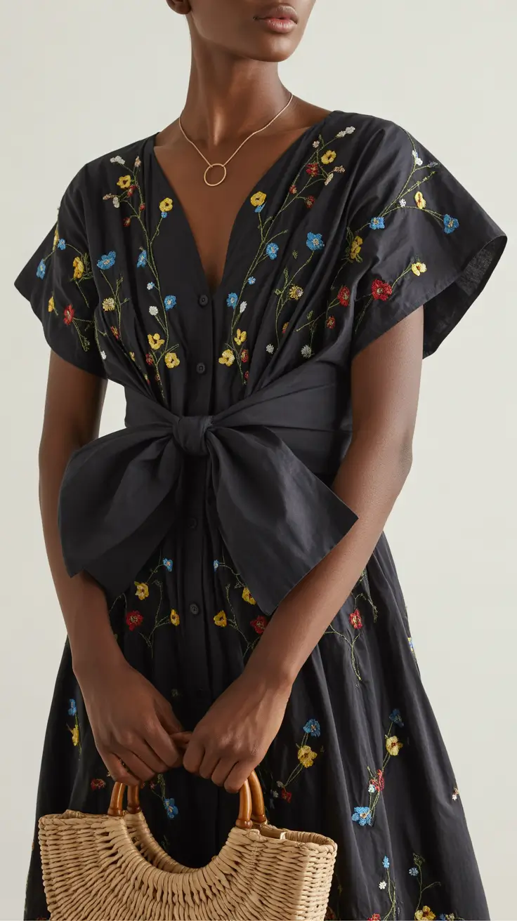 comfy outfits 2026 Floral Noir Romance