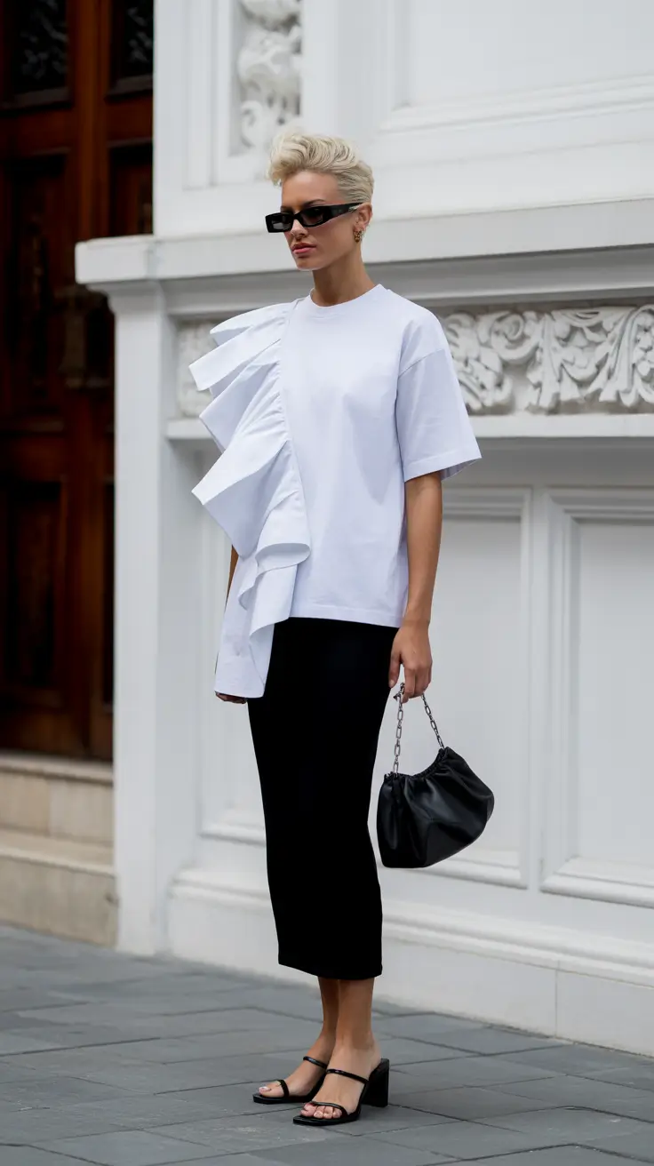 comfy outfits 2026 Architectural Chic with a Twist