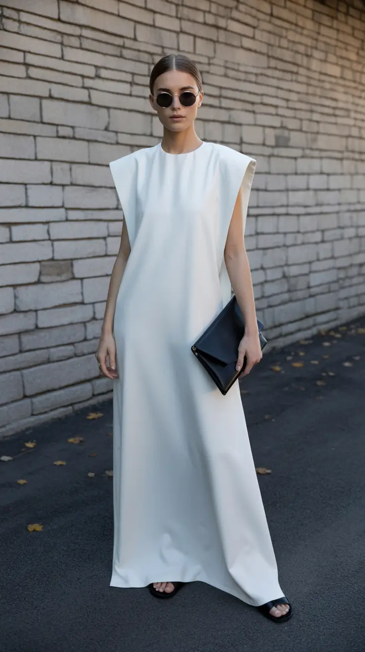 comfy outfits 2026 Futuristic Ease in White