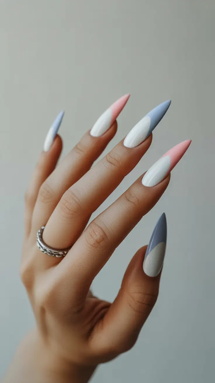 Creative Acrylic Nails 2026 Pastel Almond