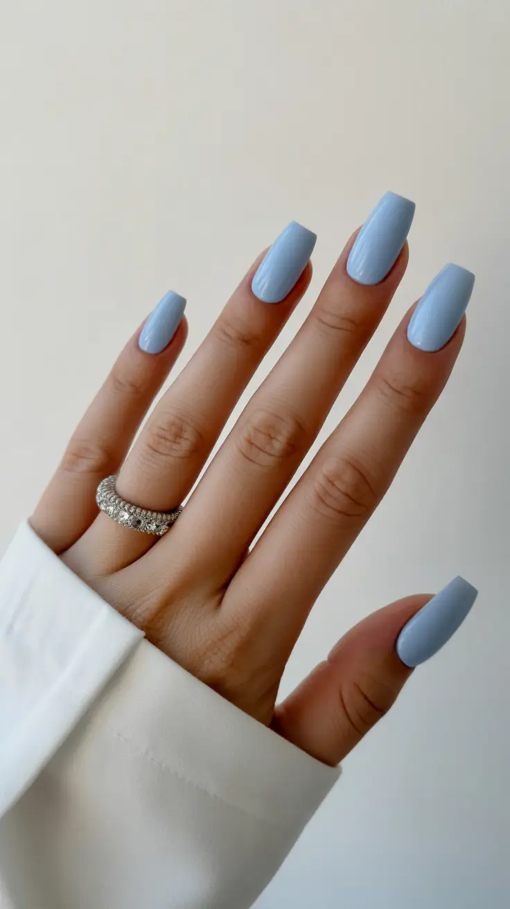 Creative Coffin Nails 2026 Blue Matte