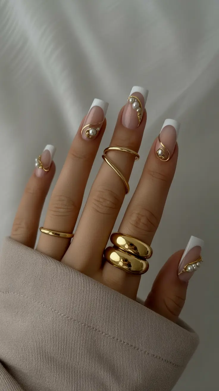 Creative Nail Designs 2026 Modern Pearl French