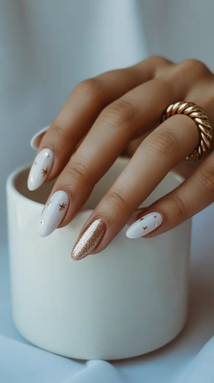 Creative Nail Designs 2026 Golden Star Magic