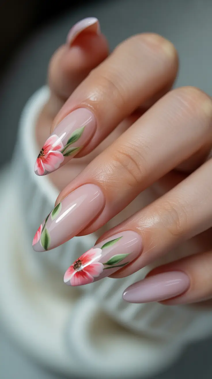 Creative Nail Designs 2026 Soft Floral Whispers