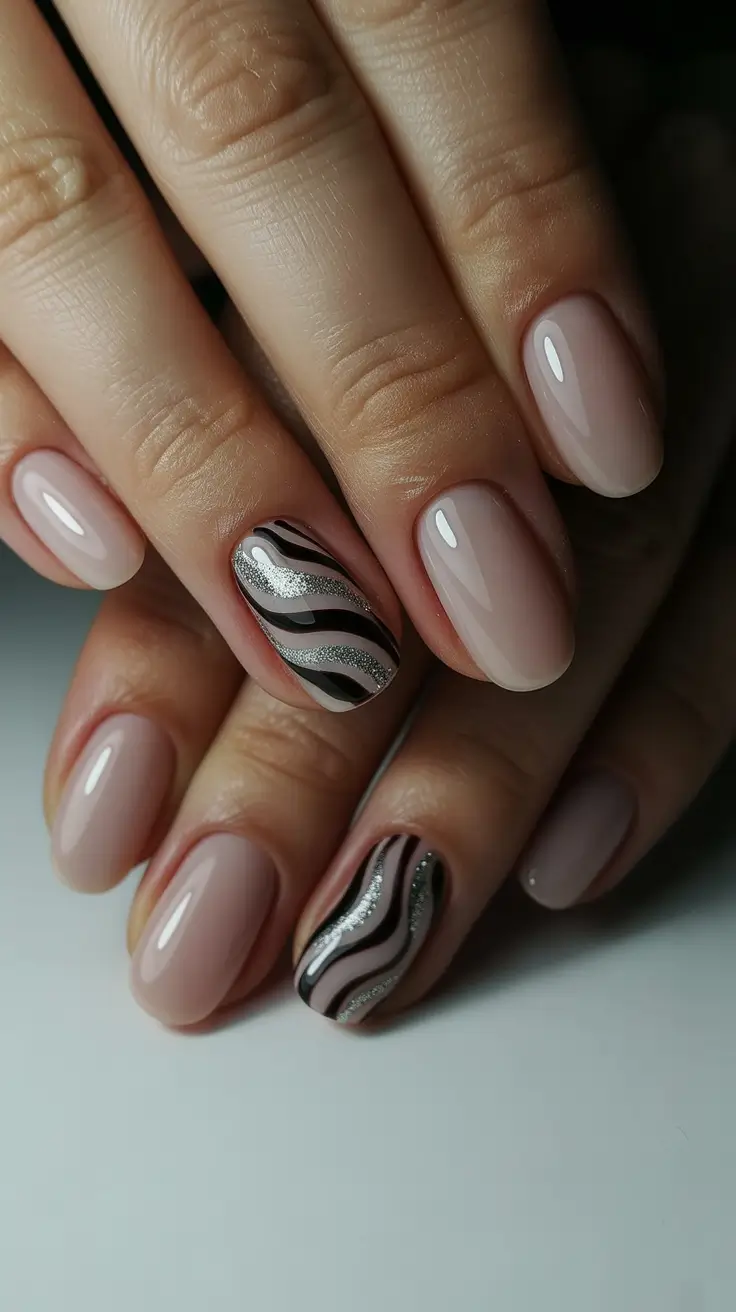 Creative Nail Designs 2026 Subtle Glam Waves